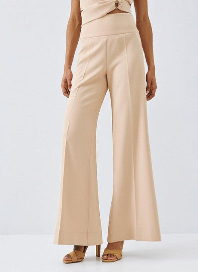 High-waisted flared pants