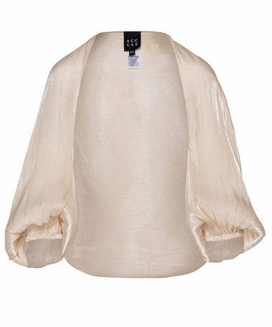 Bolero with metallic finish
