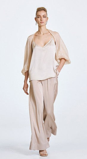Bolero with metallic finish