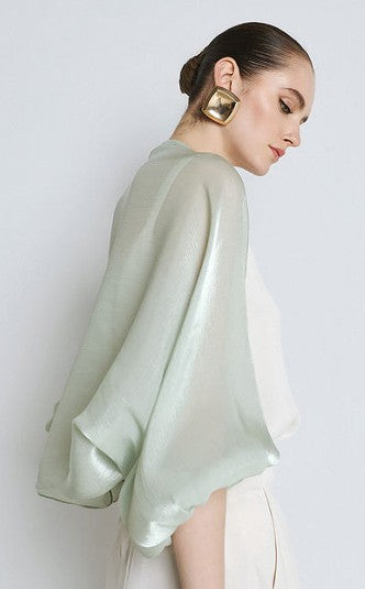 Bolero with metallic finish
