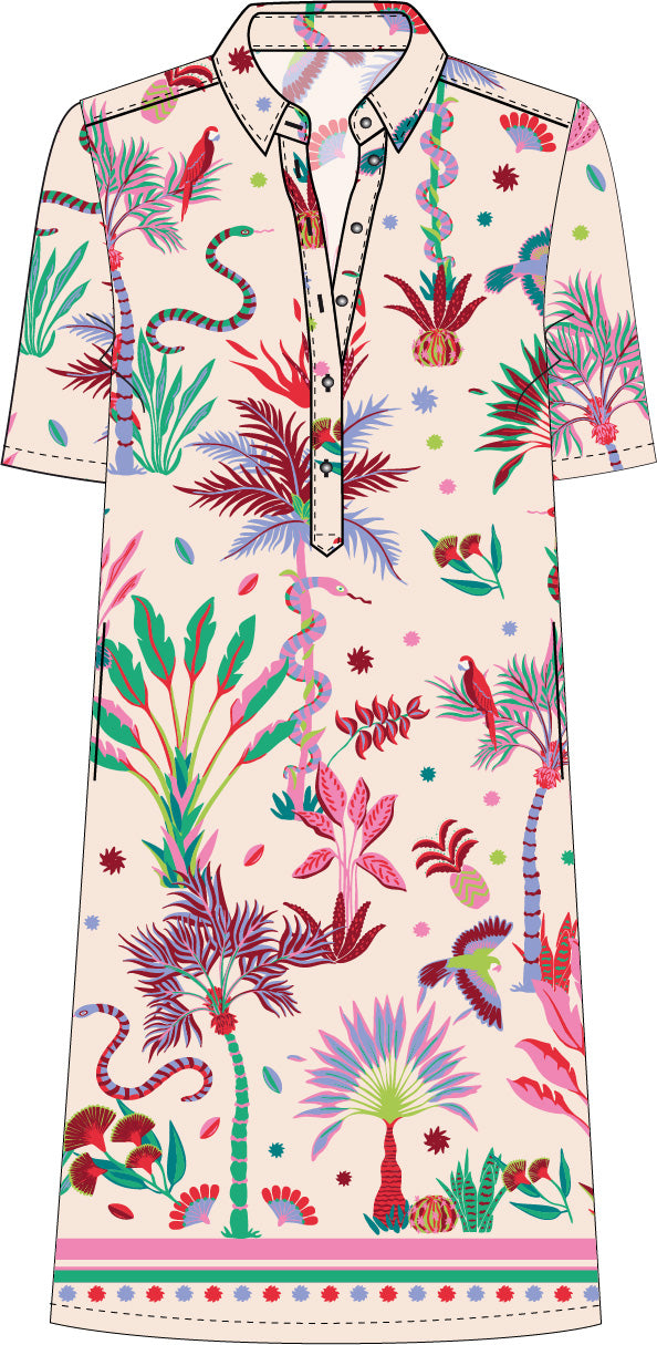 shirtdress 1/2 sleeve