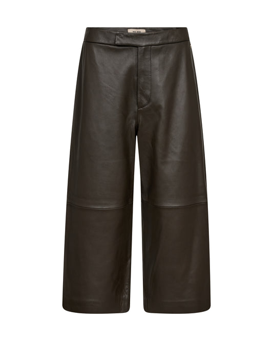 MMLeyanna Long Leather Shorts