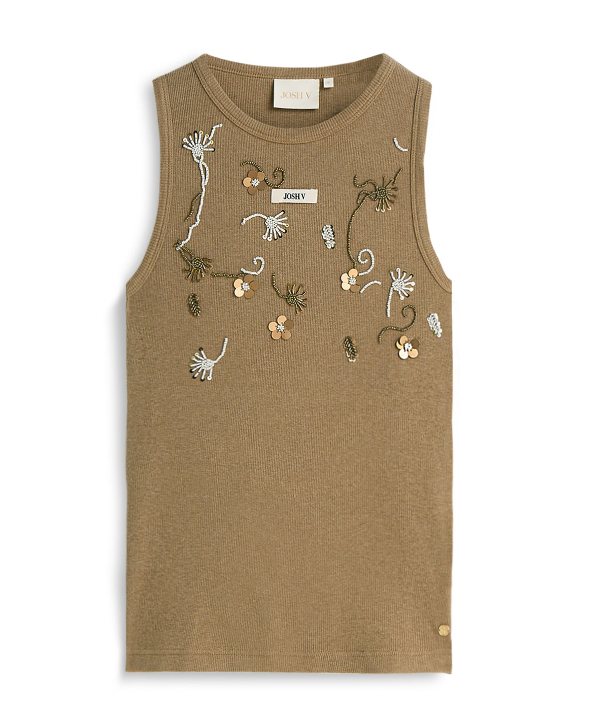 JV-CALIX Slim-Fit-Top mit Perlendetails
