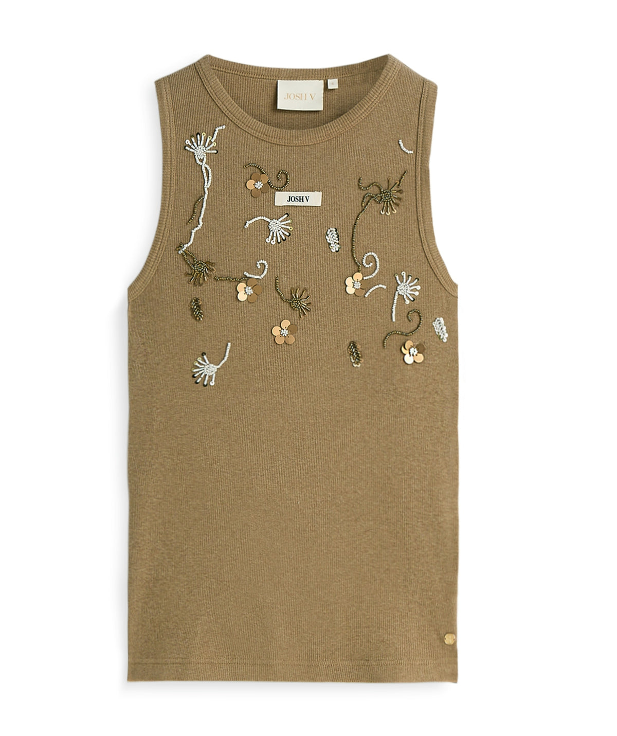 JV-CALIX Slim-Fit-Top mit Perlendetails
