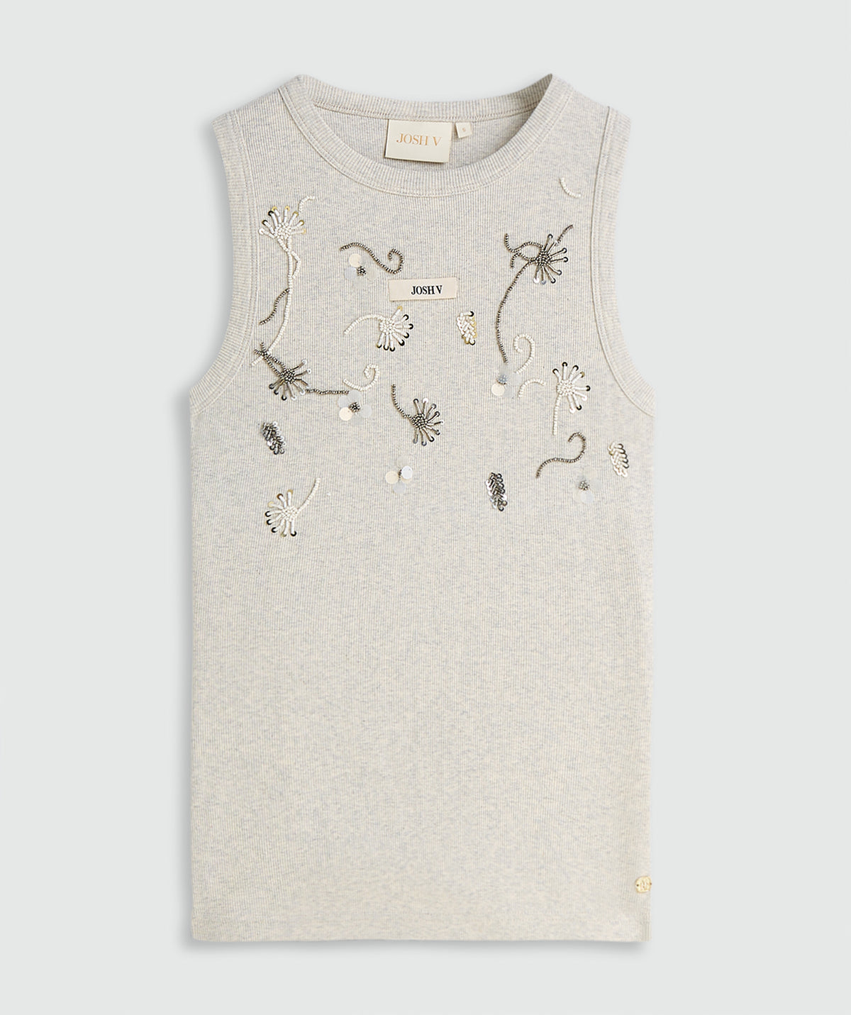 JV-CALIX Slim-Fit-Top mit Perlendetails