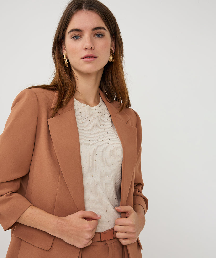 Blazer 3/4 sleeve crêpe